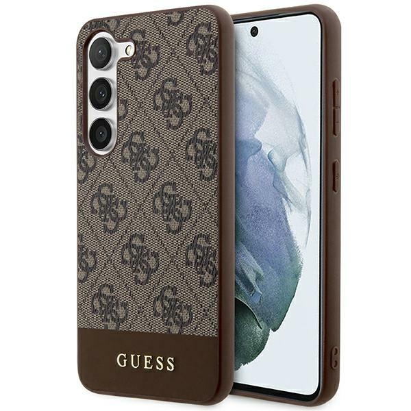 Guess 4G Stripe Collection viedtālruņa apvalks Samsung Galaxy S24+ - brūns
