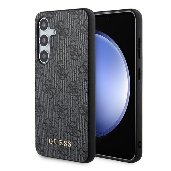 Чехол Guess 4G Metal Gold Logo для Samsung Galaxy S24 - чёрный