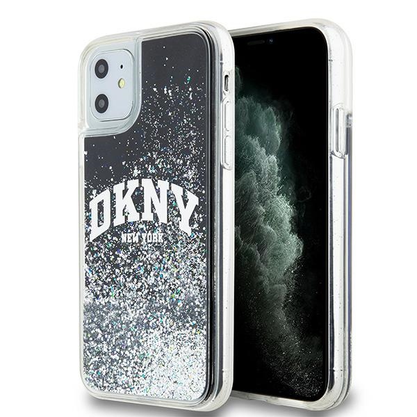 DKNY Liquid Glitter Big Logo чехол для iPhone 11 / Xr - чёрный