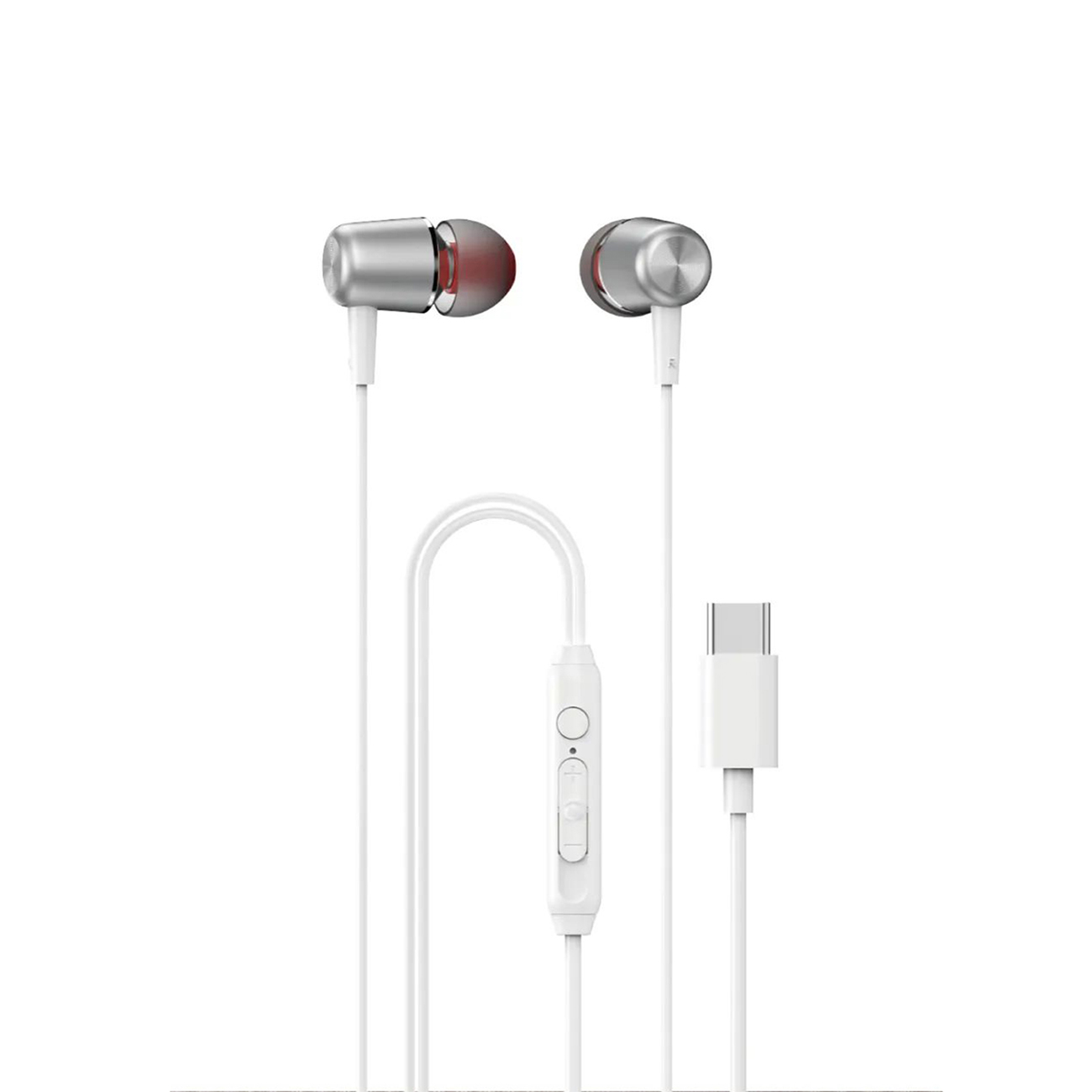 Dudao X1PROT ieliekamās vadu USB-C austiņas 1.2m - baltas