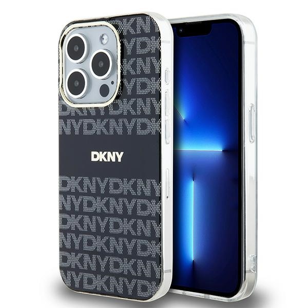 DKNY IML Mono & Stripe MagSafe Чехол для iPhone 13 Pro / 13 - чёрный