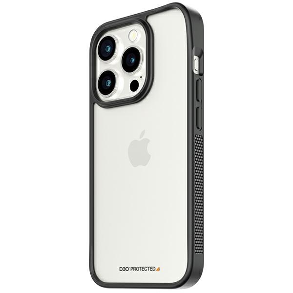PanzerGlass ClearCase viedtālruņa apvalks iPhone 15 Pro – militārā līmeņa sertificēts, caurspīdīgs un melns