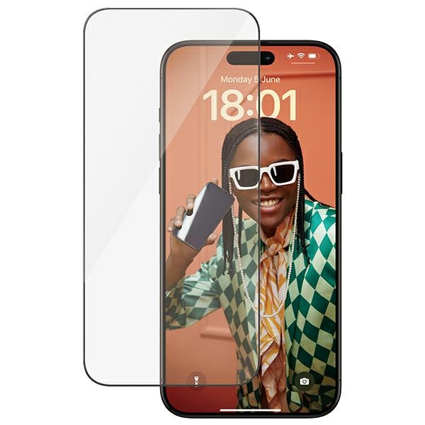 PanzerGlass Itin plats aizsargstikls ar pozicionieri iPhone 15 Pro Max