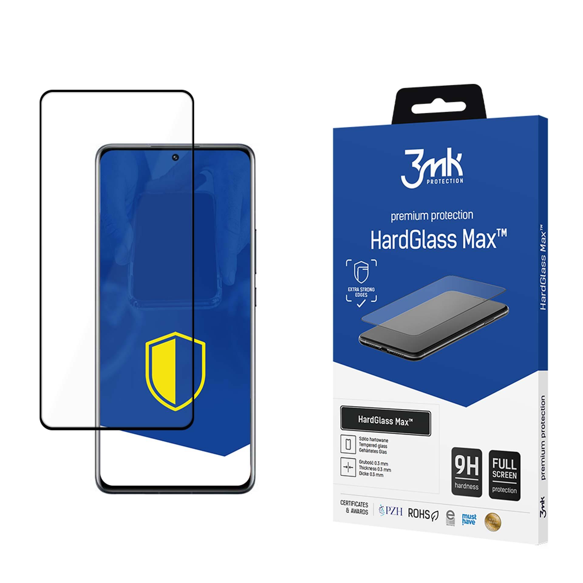 3mk HardGlass Max melns Rūdīts stikls for Xiaomi 12 Pro / 13 Pro