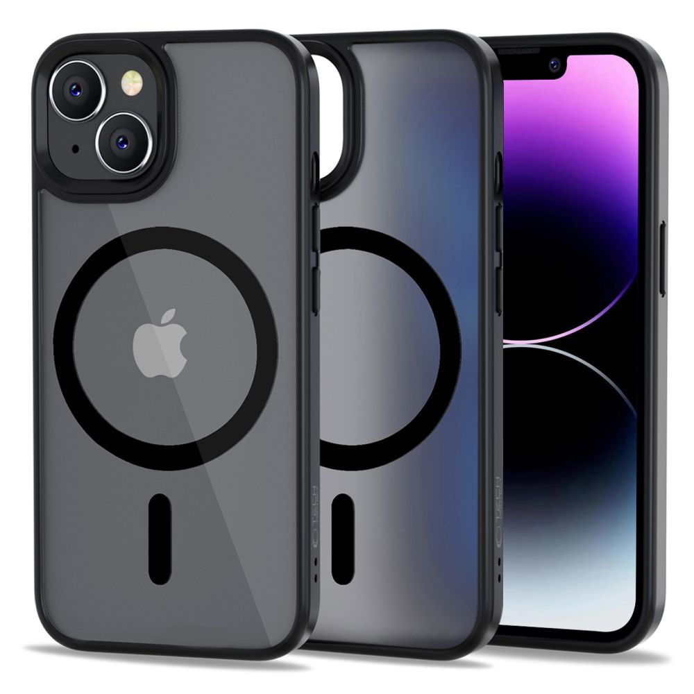 Tech-Protect MagMat Magnētiskais iPhone 14 viedtālruņa apvalks - matēts melns