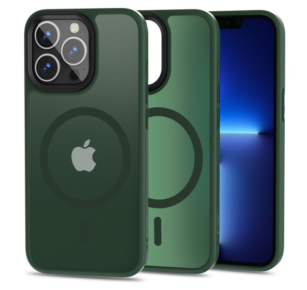 Tech-Protect MagMat MagSafe iPhone 13 Pro vāciņš – matēti zaļš