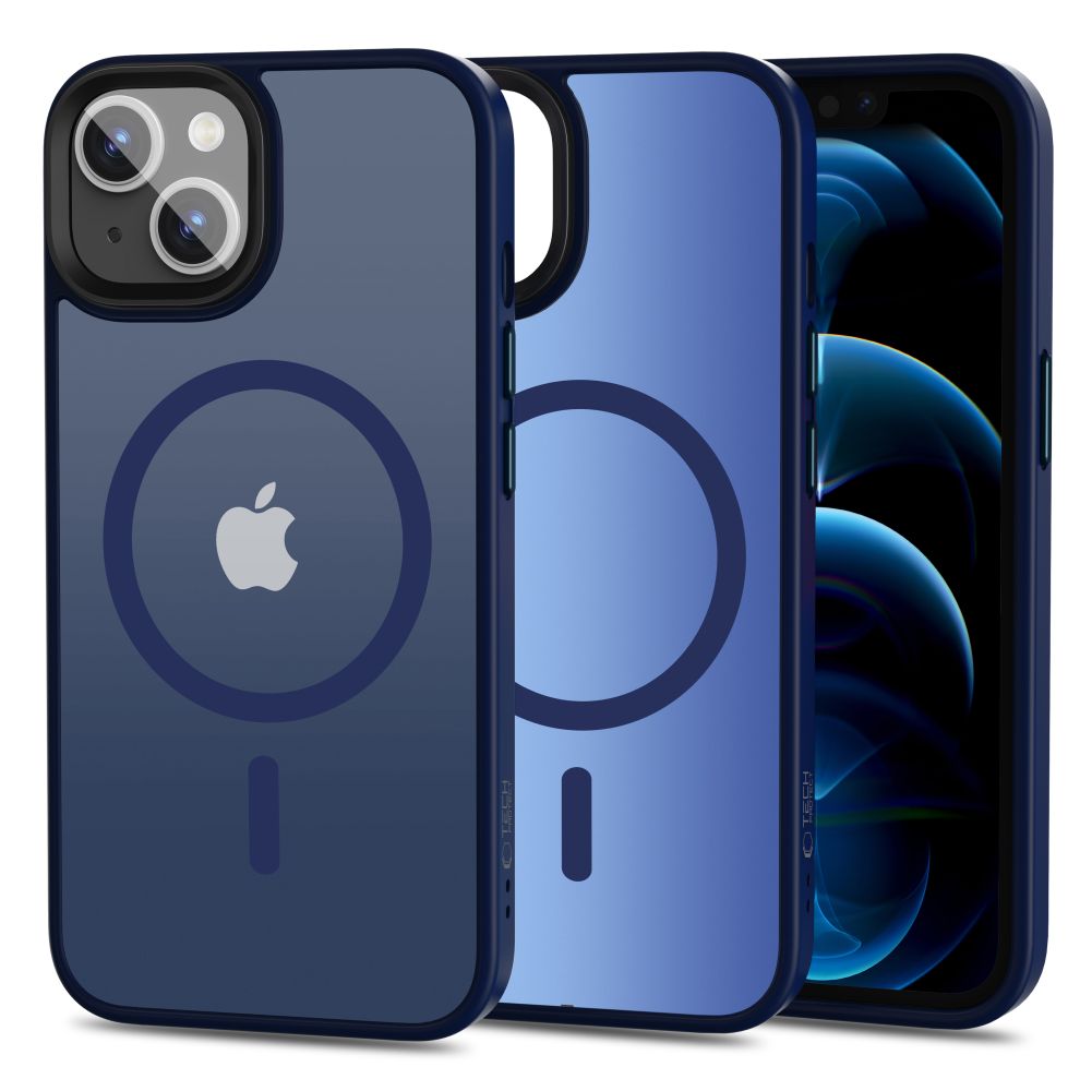 Tech-Protect MagMat Magnētiskais viedtālruņa apvalks iPhone 13 - matēts tumši zils
