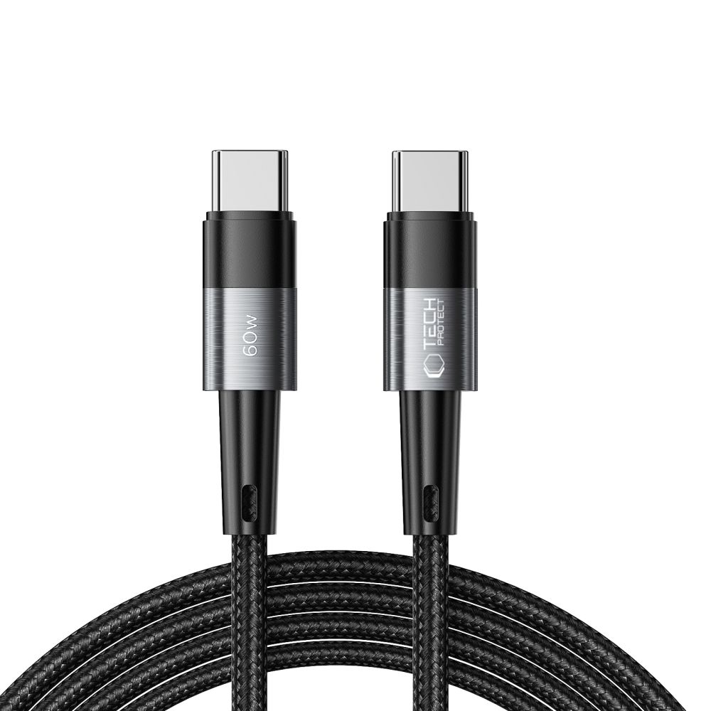 Tech-Protect UltraBoost USB-C / USB-C PD 60W 3A 2m kabelis - pelēks