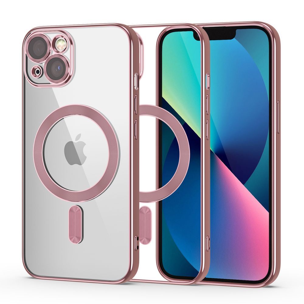 Tech-Protect MagShine Line MagSafe iPhone 13 apvalks - rozā