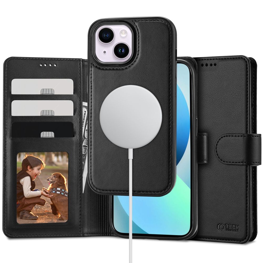 Tech-Protect Wallet MagSafe apvalks iPhone 13 - melns