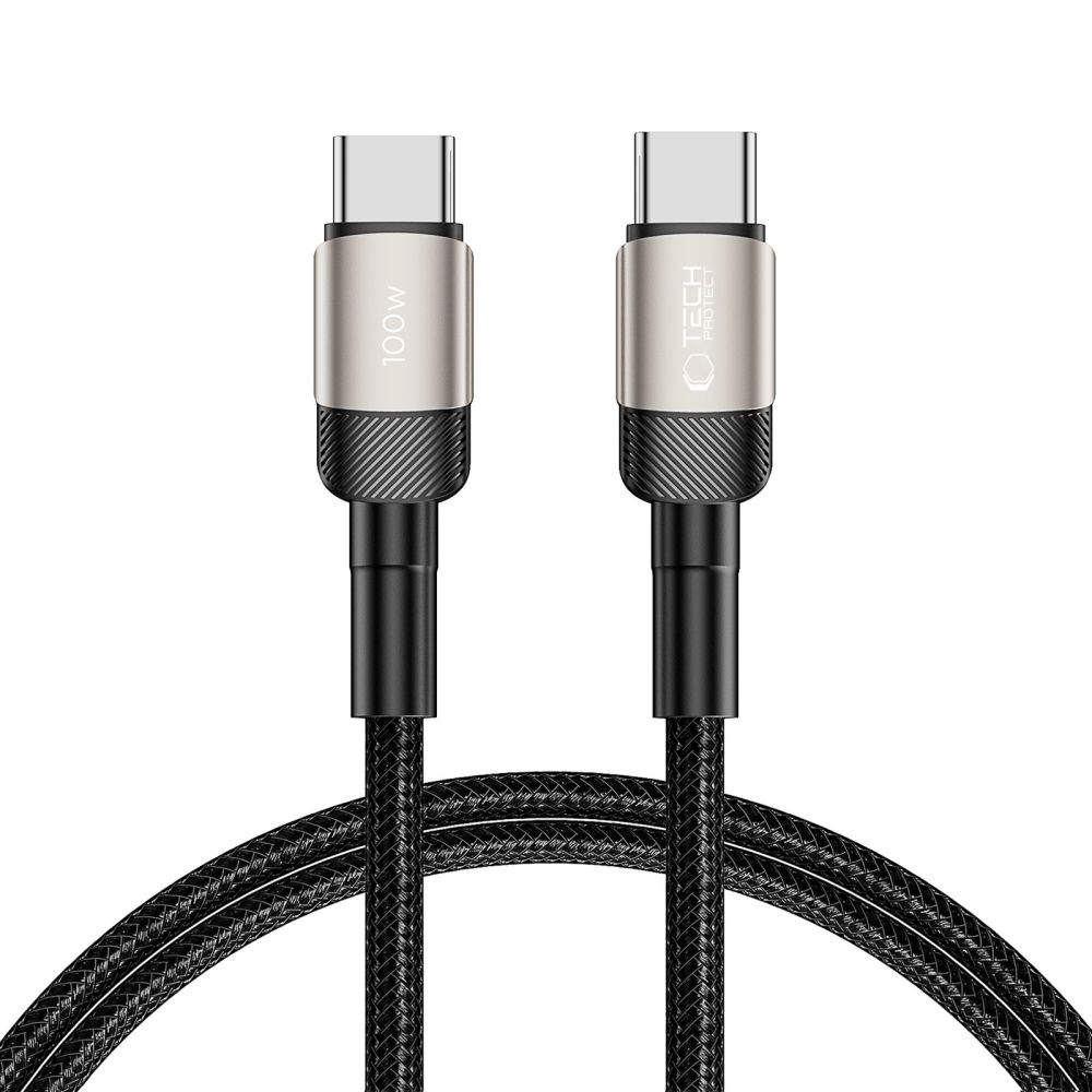 Tech-Protect UltraBoost Evo USB-C / USB-C PD kabelis 100W 5A 1m - titāna krāsā