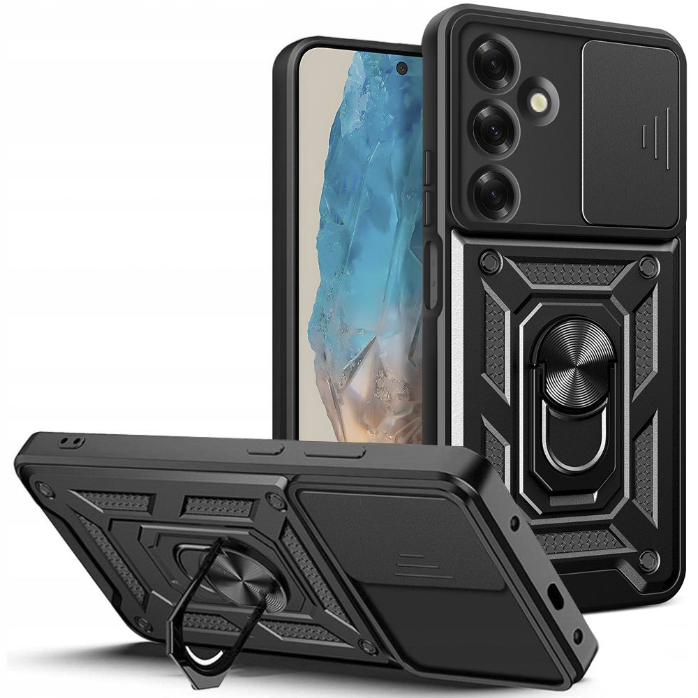 Tech-Protect Camshield Pro viedtālruņa apvalks Samsung Galaxy M35 5G - melns
