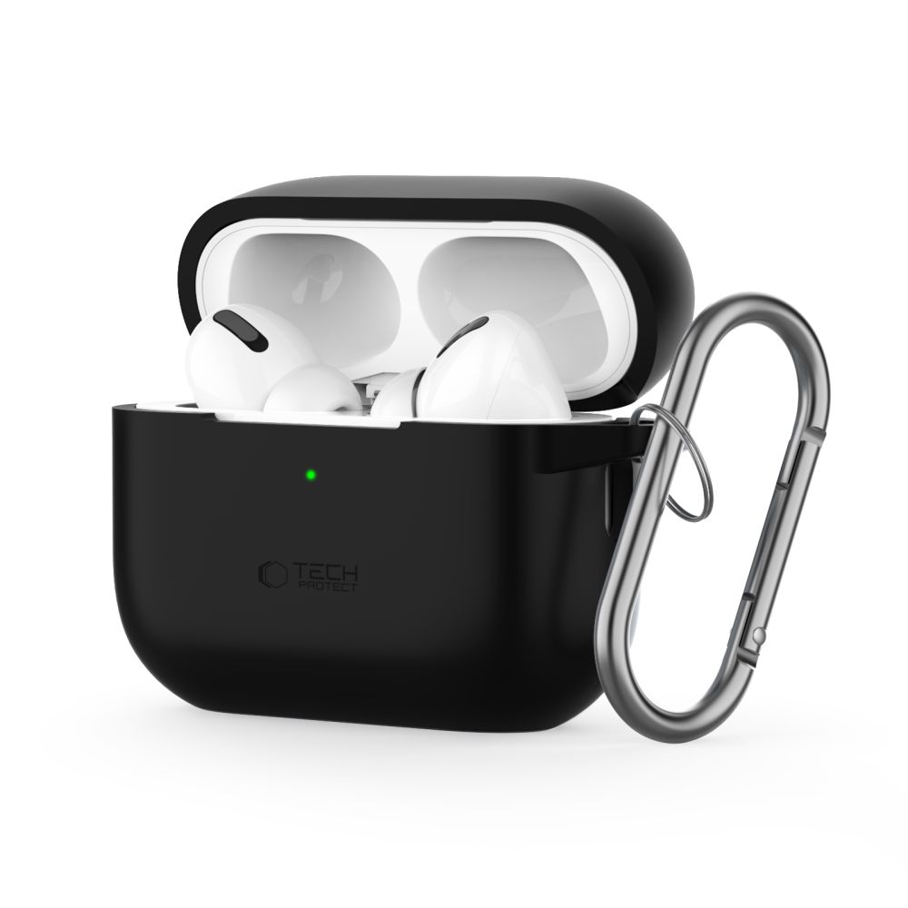 Tech-Protect silikona āķa apvalks Apple AirPods Pro 1 / 2 - melns
