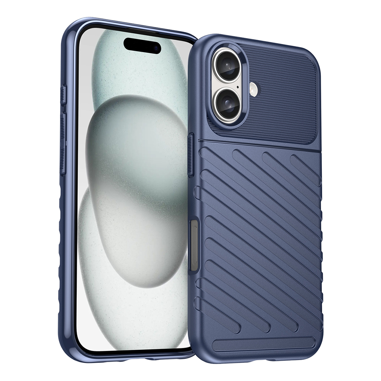 Thunder Silikoniskais apvalks iPhone 16 Plus - zils