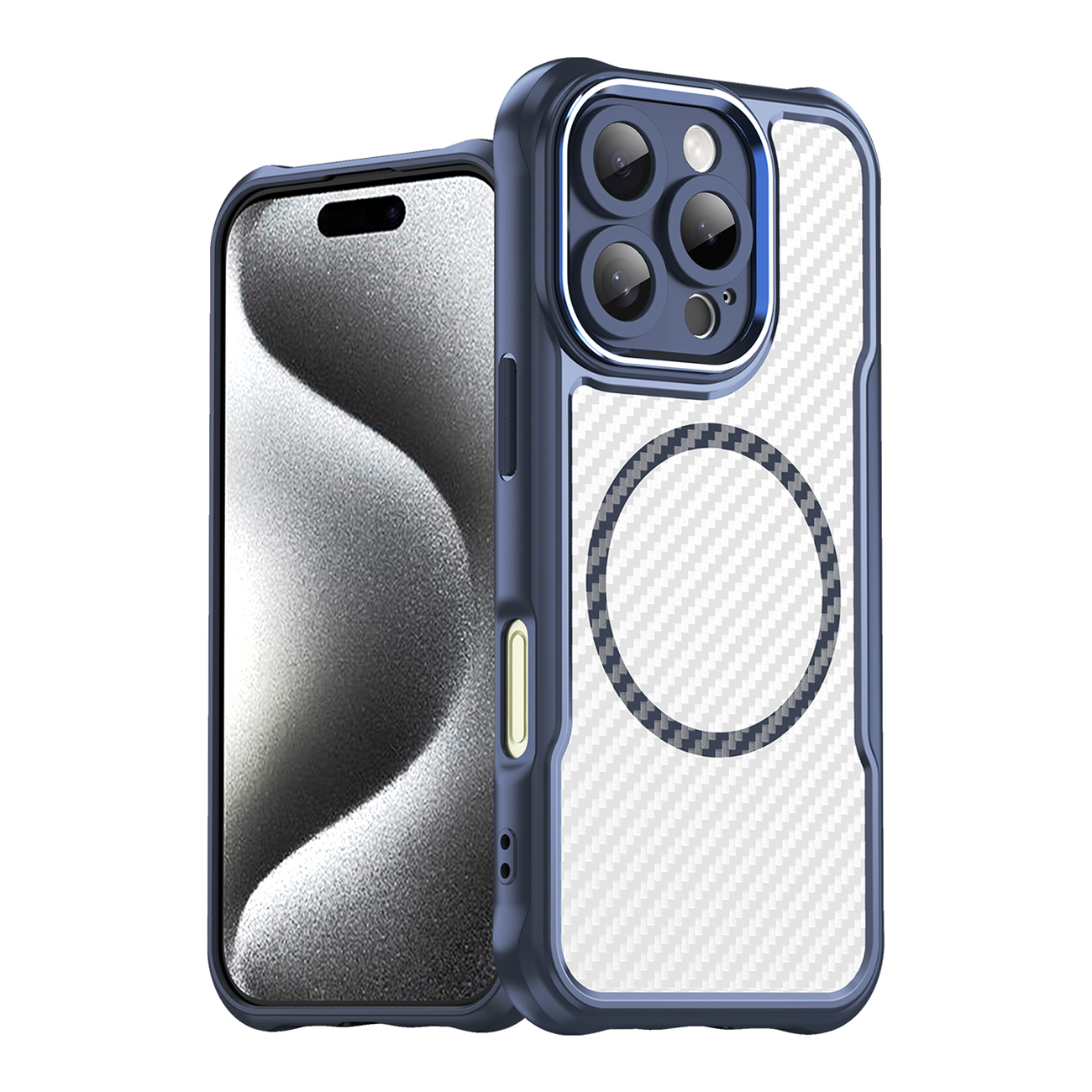 Leading Series MagSafe Silikoniskais apvalks iPhone 16 Pro - zils
