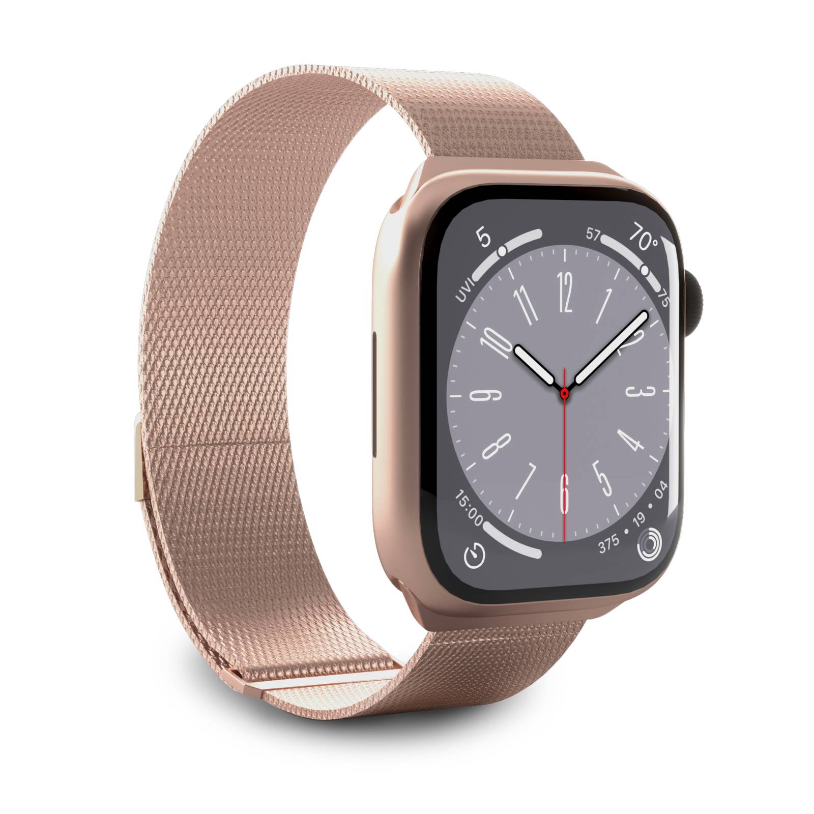 Ремешок Puro Milanese из нержавеющей стали для Apple Watch 38/40/41 мм - розовый