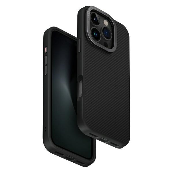 Uniq Keva Max Magclick uzlādes viedtālruņa apvalks iPhone 16 Pro - melns