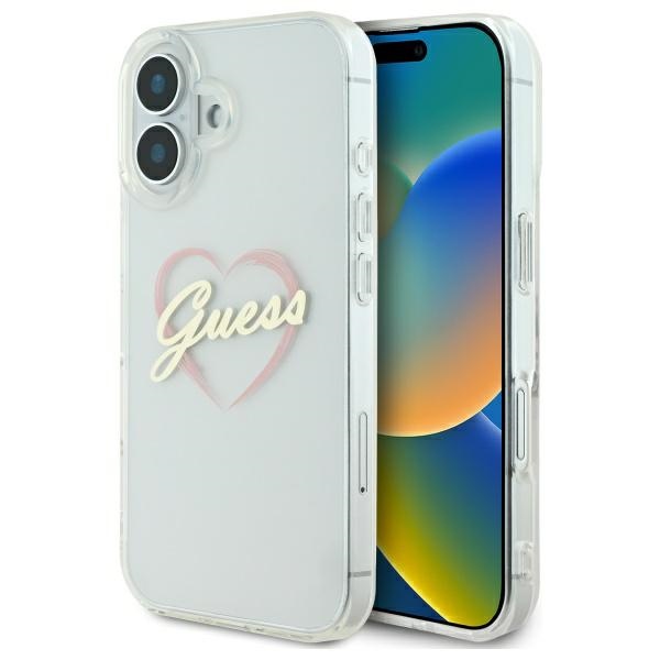 Guess IML Sirds apvalks viedtālrunim iPhone 16 Plus - caurspīdīgs