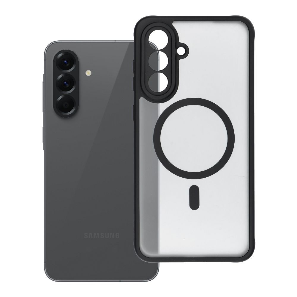 FULL MATTE MAG COVER viedtālruņa apvalks, saderīgs ar MagSafe, paredzēts SAMSUNG A56 melns