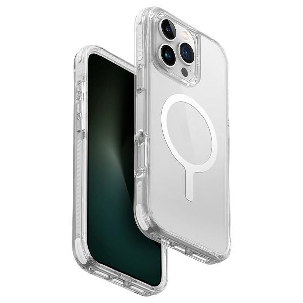 Uniq Combat iPhone 16 Pro 6.3" Magnētiskais uzlādes viedtālruņa apvalks balts/spīdīgs balts