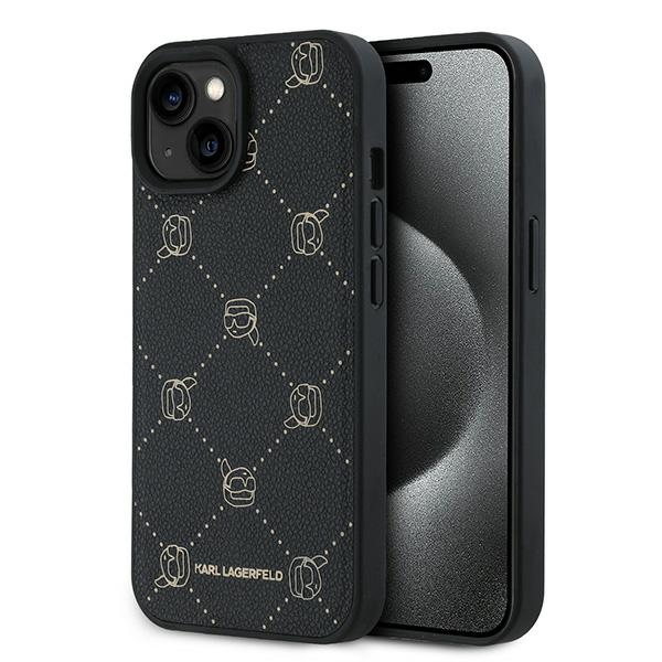 Karl Lagerfeld Karl Head Magnētiskais viedtālruņa apvalks iPhone 15 Plus - melns