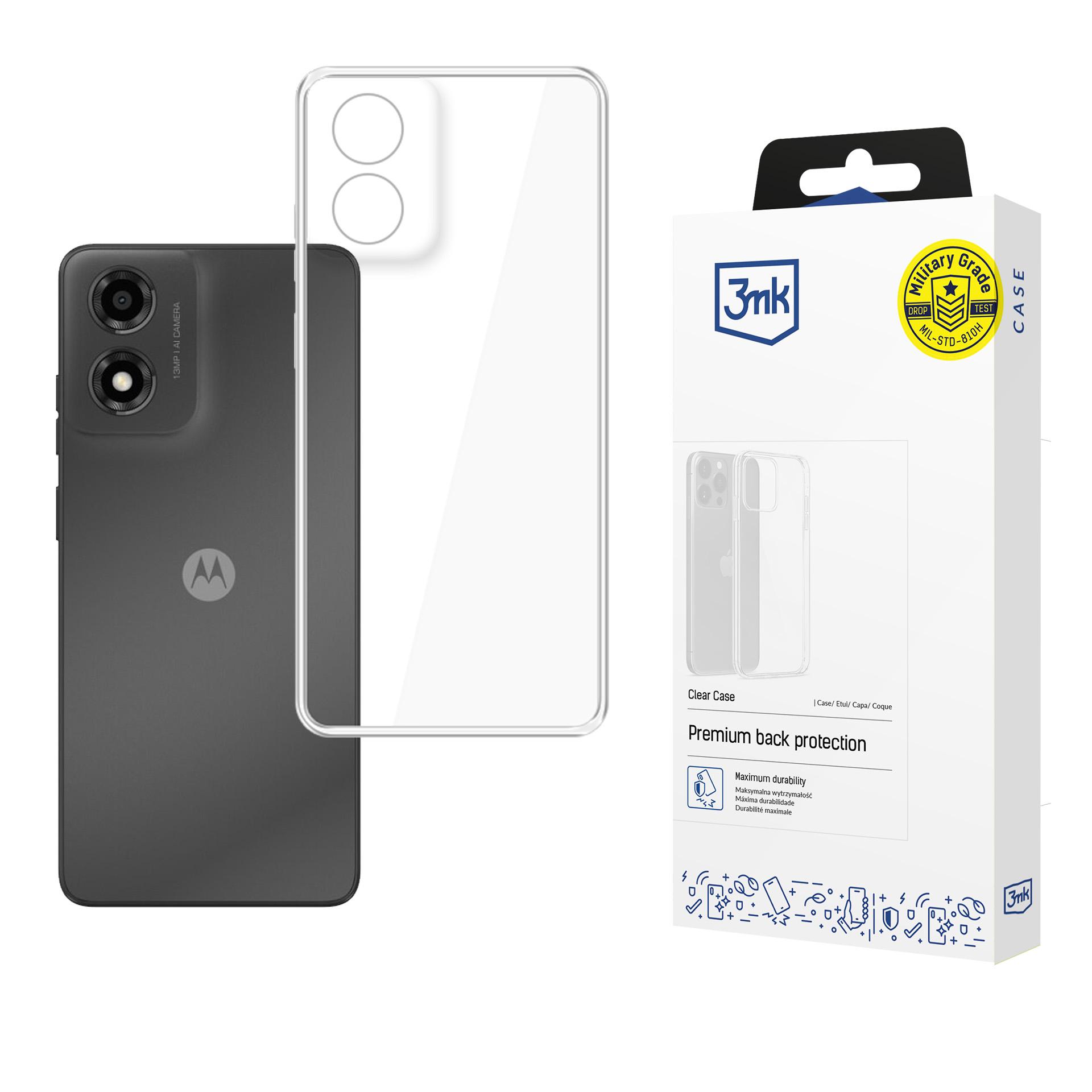 3mk Clear maciņš priekš Motorola Moto E14 / G04 / G04S, caurspīdīgs