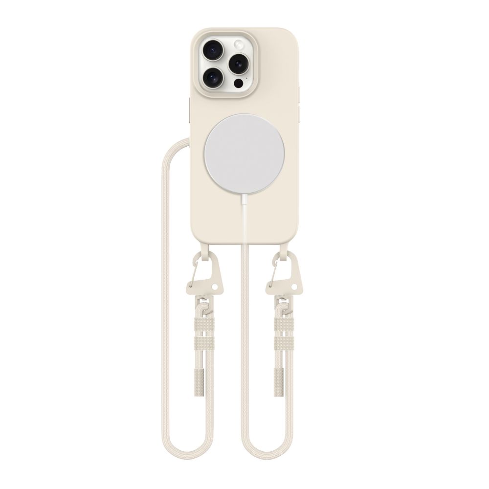 Tech-Protect MagNecklace Magnētiskais viedtālruņa apvalks iPhone 15 Pro - bēšs