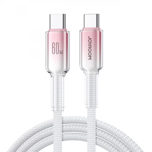 USB kabelis Joyroom S-A42 balts Type-C / Type-C 120cm (līdz 60W)