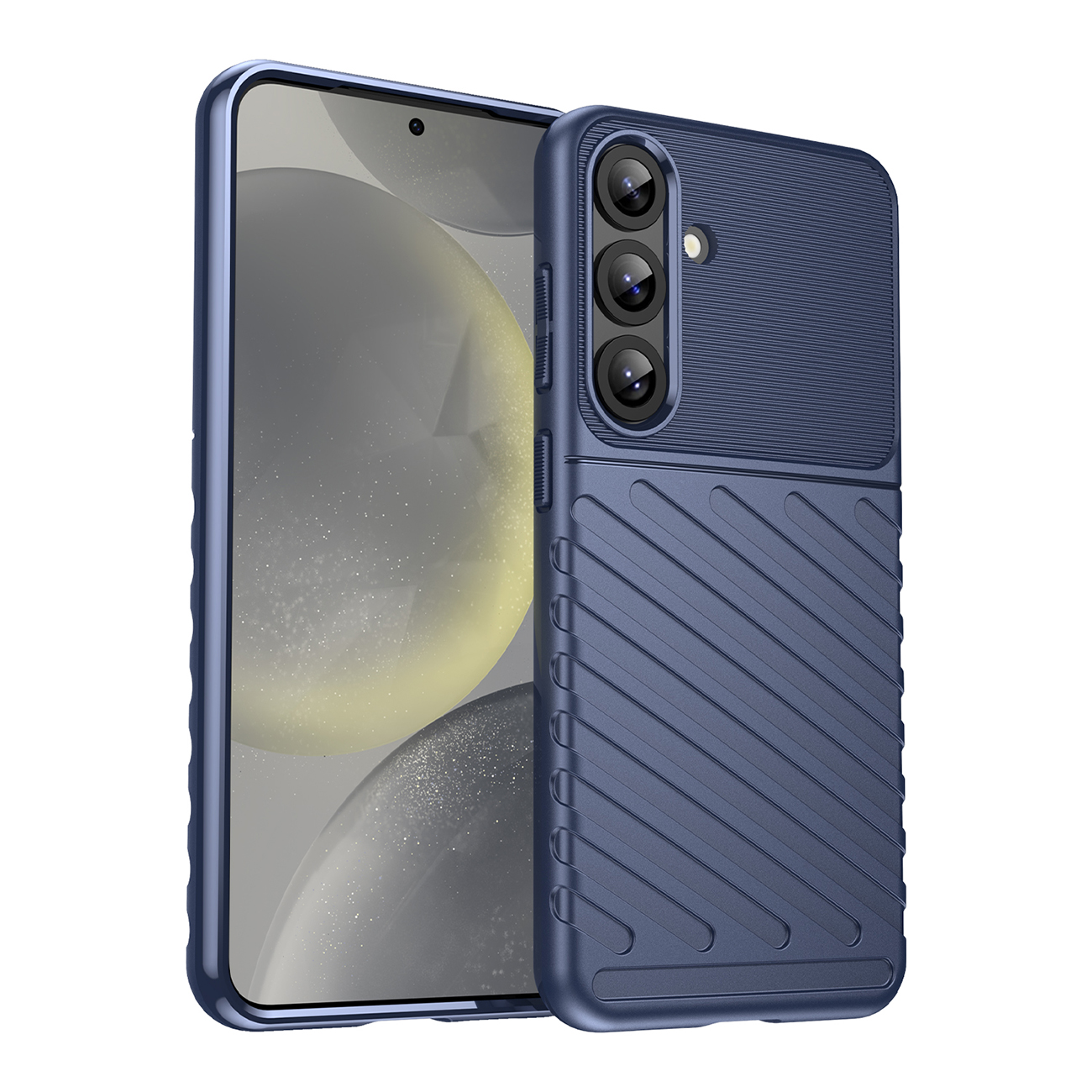 Pērkona apvalks Samsung Galaxy S25+ silikona bruņu vāks - zils