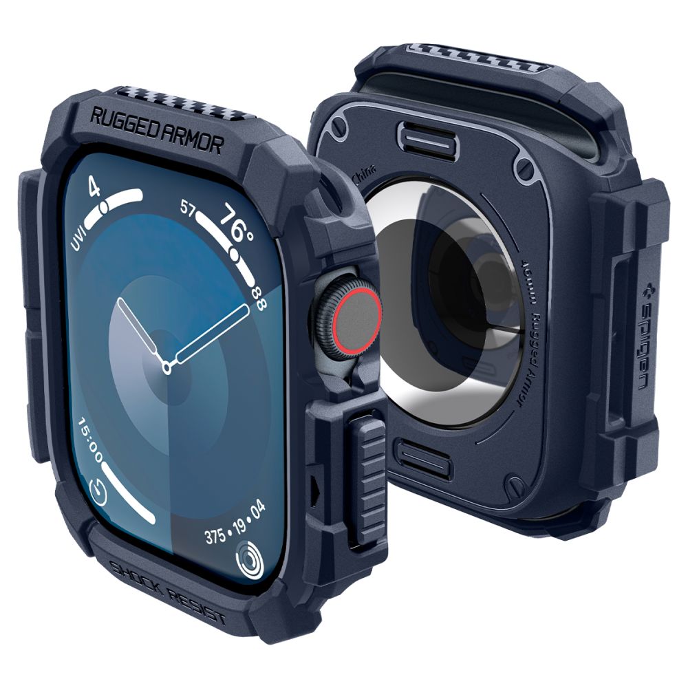 Spigen Rugged Armor apvalks Apple Watch 10 46mm pulkstenim - tumši zils
