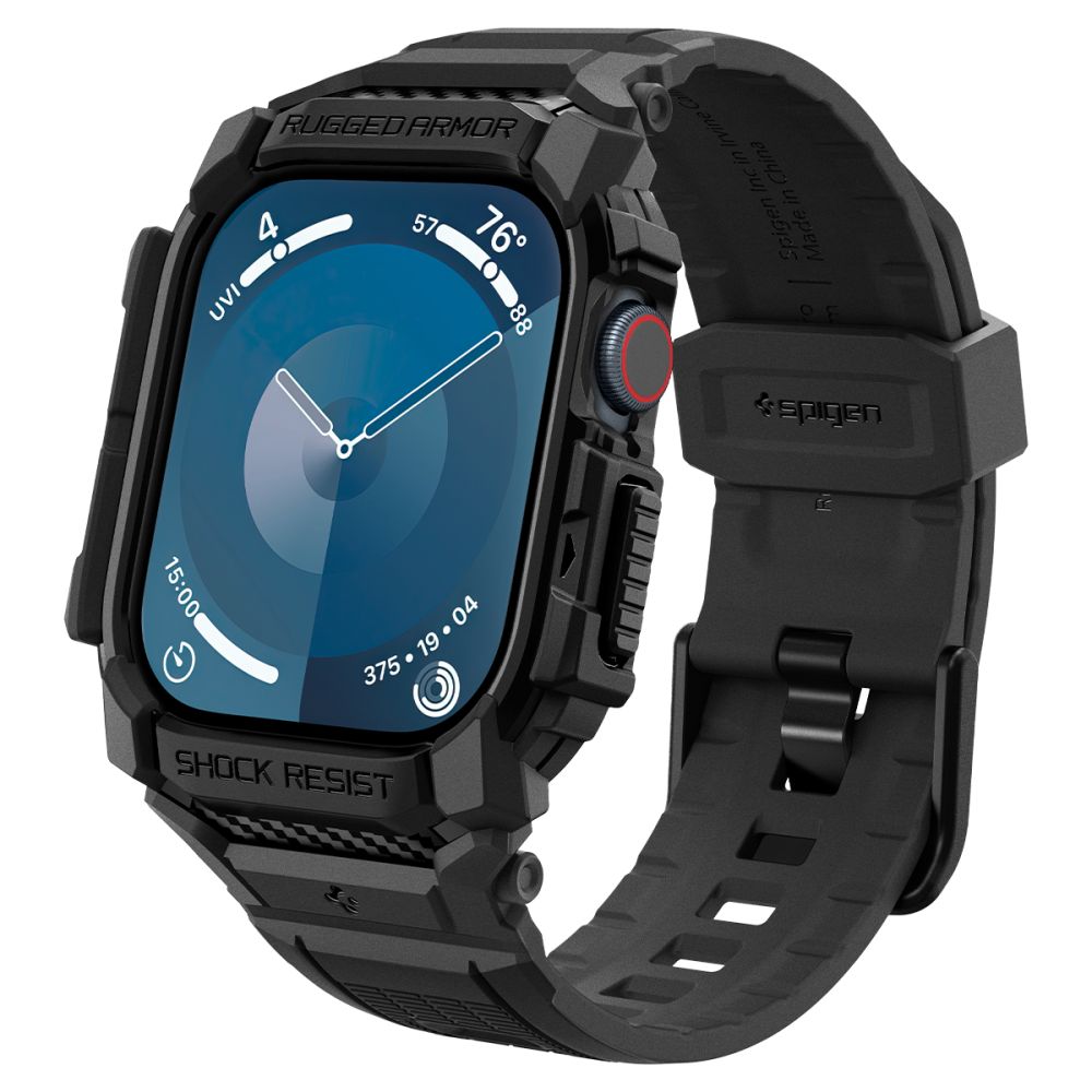 Spigen Rugged Armor Чехол для Apple Watch 10 46mm - чёрный