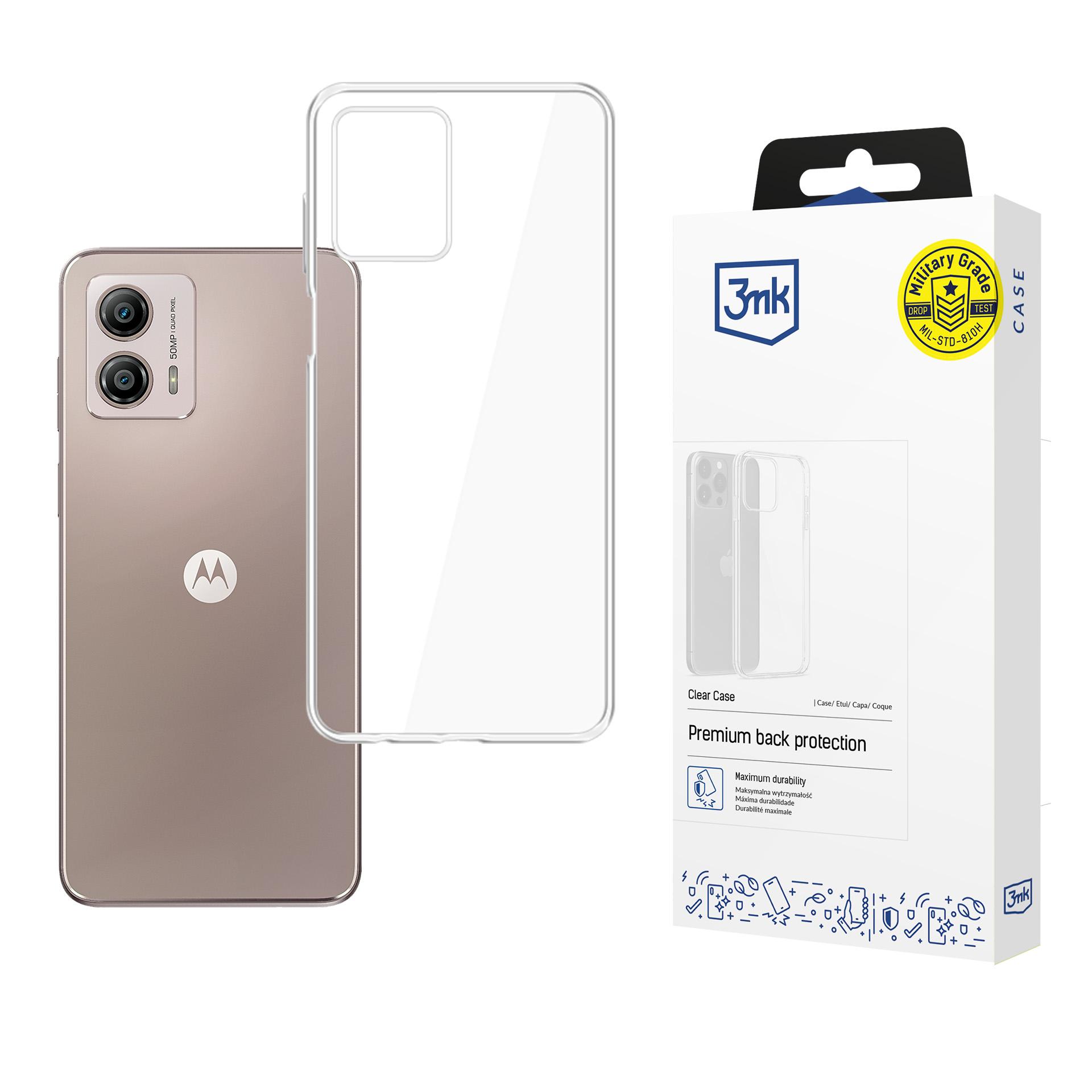 3mk Clear Maciņš for Motorola Moto G53 - caurspīdīgs