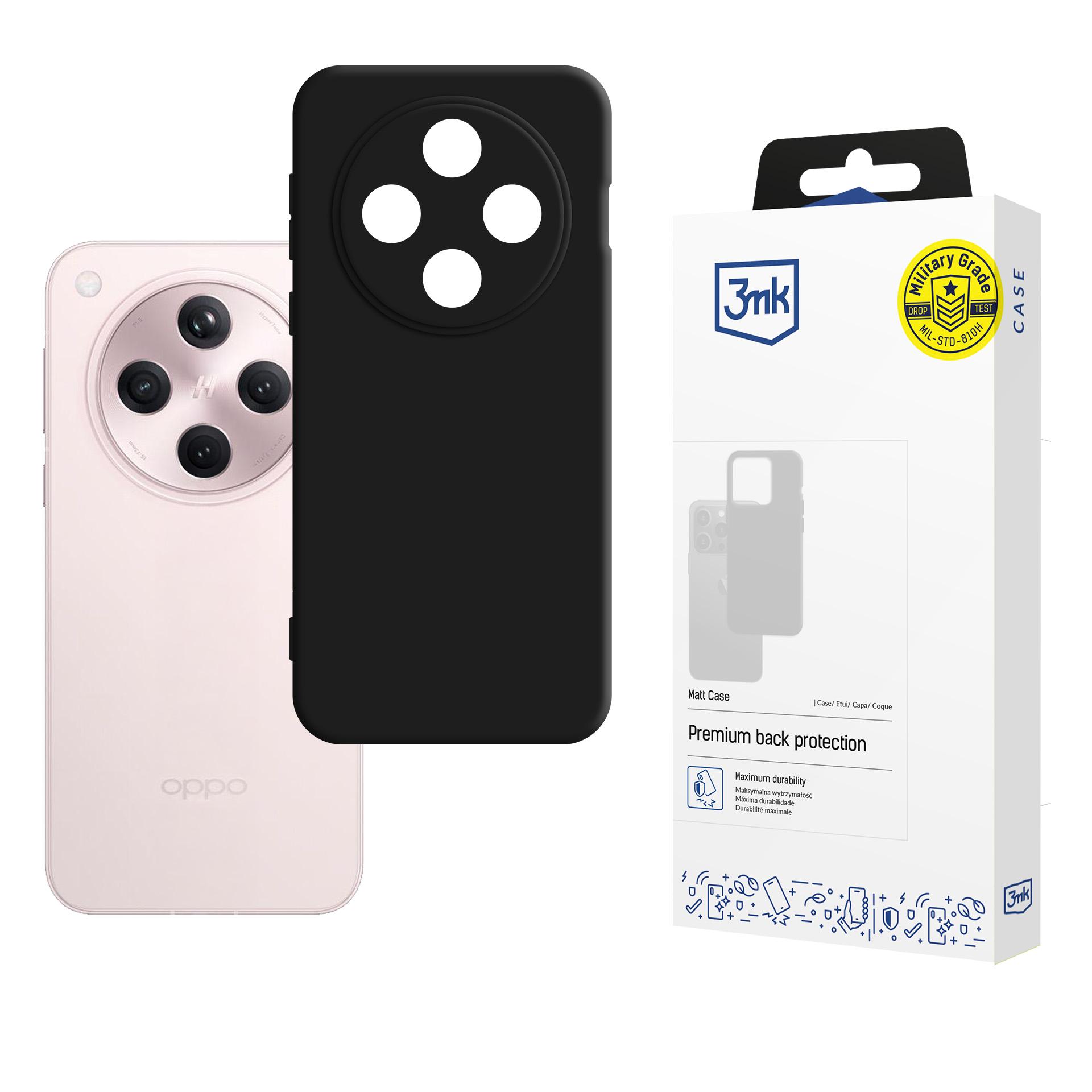 3mk Matētais viedtālruņa apvalks Oppo Find X8 - melns