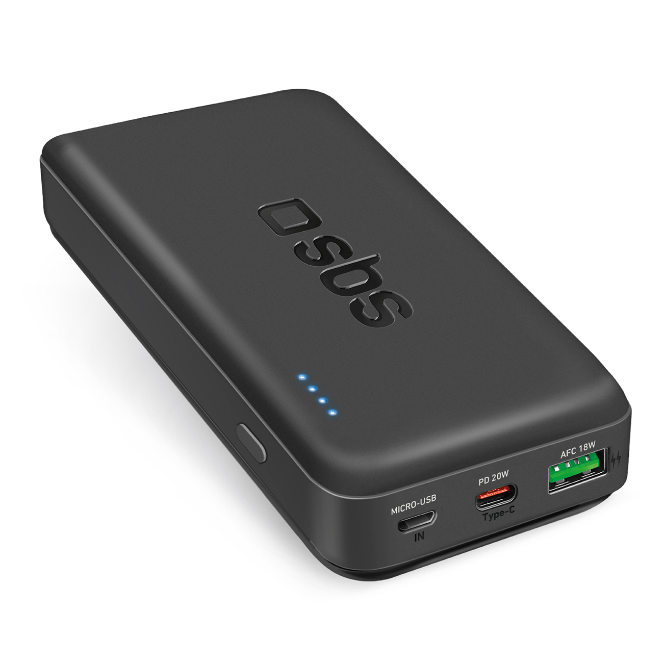 Portatīvais lādētājs SBS TTBB20000PD20K 20000 mAh 20W PD USB-C, USB-A, Micro-USB - melna
