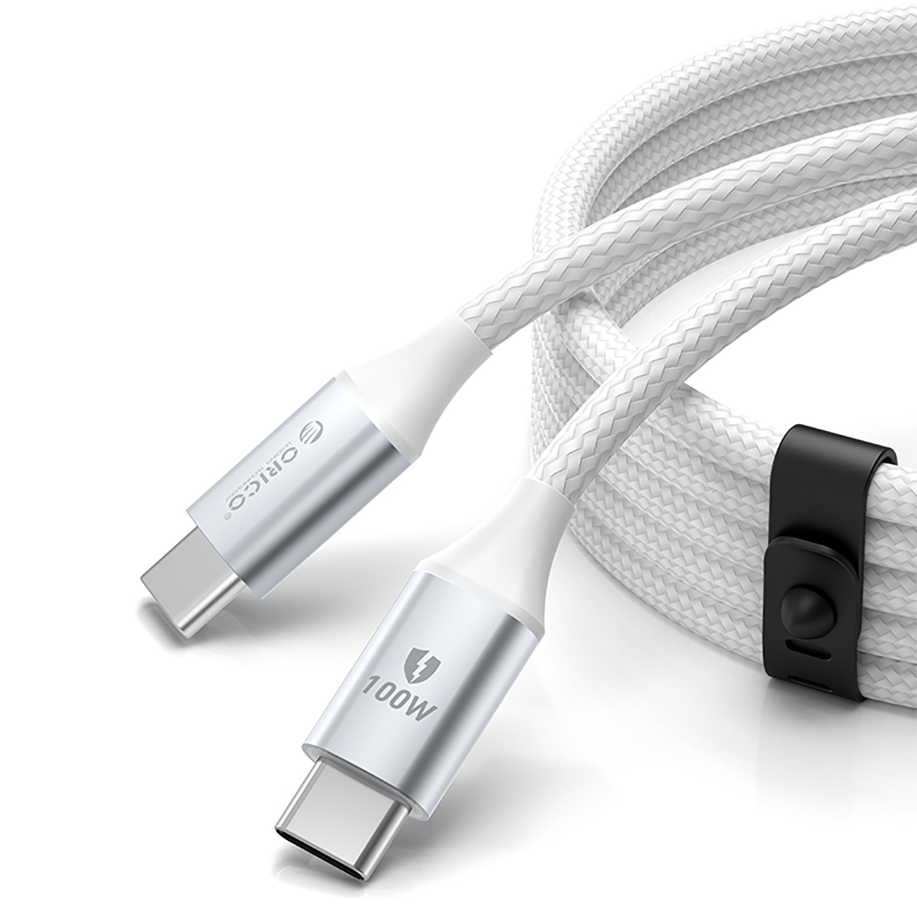 Orico CDX 100W 5A Power Delivery USB-C - USB-C 1m kabelis - balts