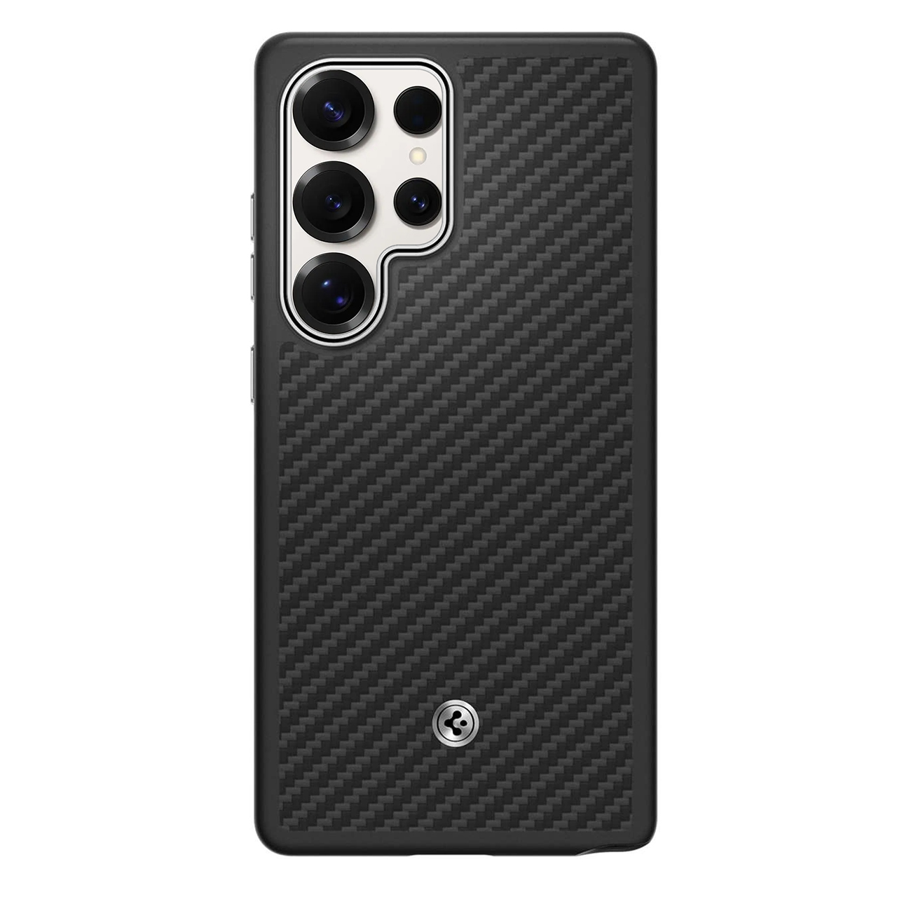 Spigen Enzo Aramid GP-FPS938PGABW silikona apvalks ar iebūvētu MagFit gredzenu Samsung Galaxy S25 Ultra - melns