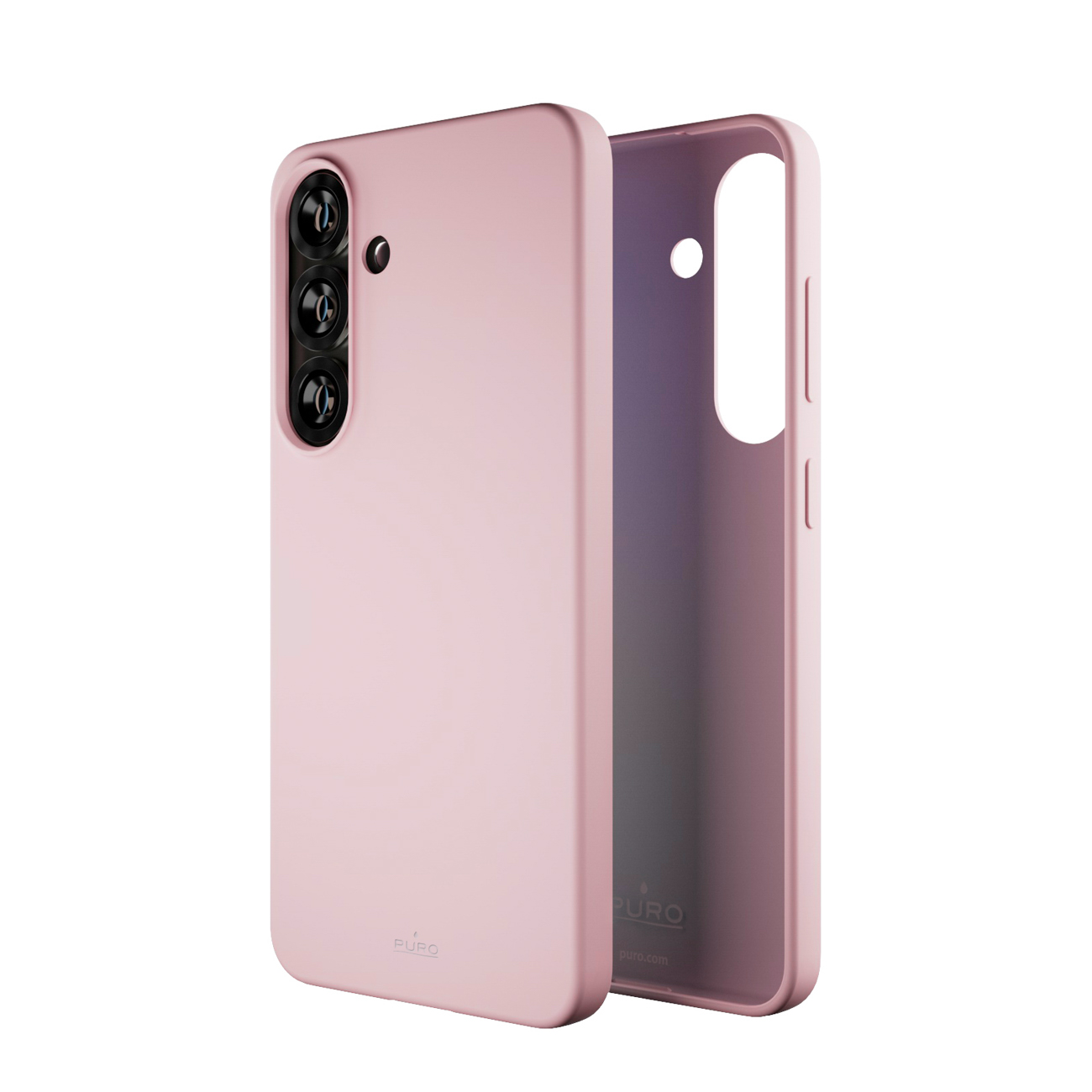 Puro Icon silikona viedtālruņa apvalks Samsung Galaxy S25 - rozā