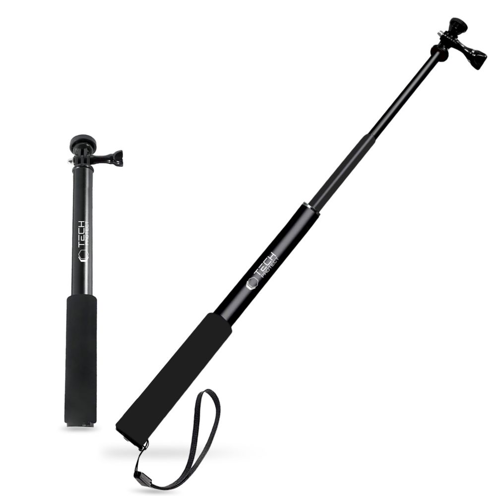 Tech-Protect GA100 Monopad & Selfie Stick priekš GoPro / DJI - melns