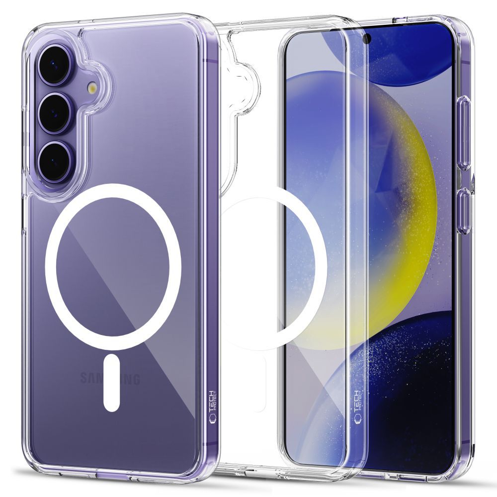 Tech-Protect FlexAir Hybrid Magnētiskais viedtālruņa apvalks Samsung Galaxy S25 - caurspīdīgs