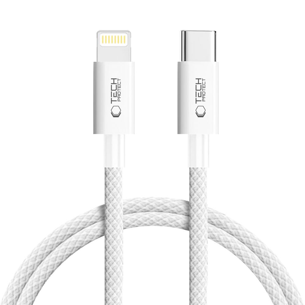 Tech-Protect UltraBoost USB-C / Lightning PD27W/3A kabelis 100 cm - pelēks