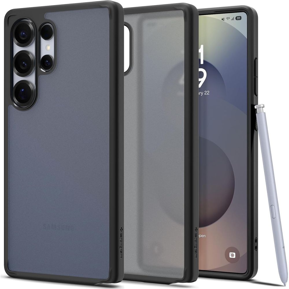 Spigen Ultra Hybrid viedtālruņa apvalks Samsung Galaxy S25 Ultra - melns