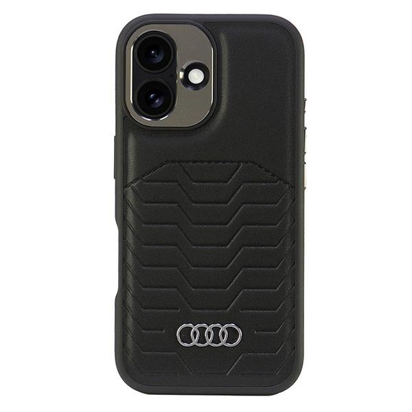 Audi Sintētiskās ādas Magnētiskais iPhone 16 Plus 6.7" melns/melns cietais apvalks AU-TPUPCMIP16M-GT/D3-BK