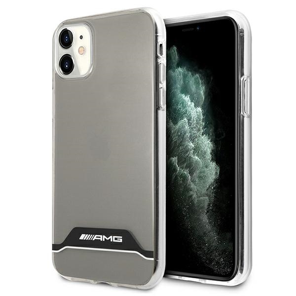 AMG Electroplate melns un balts viedtālruņa apvalks iPhone 11 / XR 6.1" - caurspīdīgs