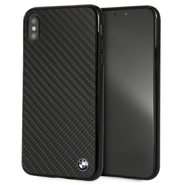 BMW Siganture Carbon viedtālruņa apvalks iPhone Xs Max - melns