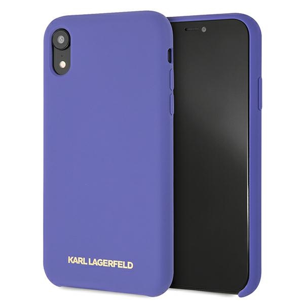 Karl Lagerfeld silikona iPhone Xr viedtālruņa apvalks - violets