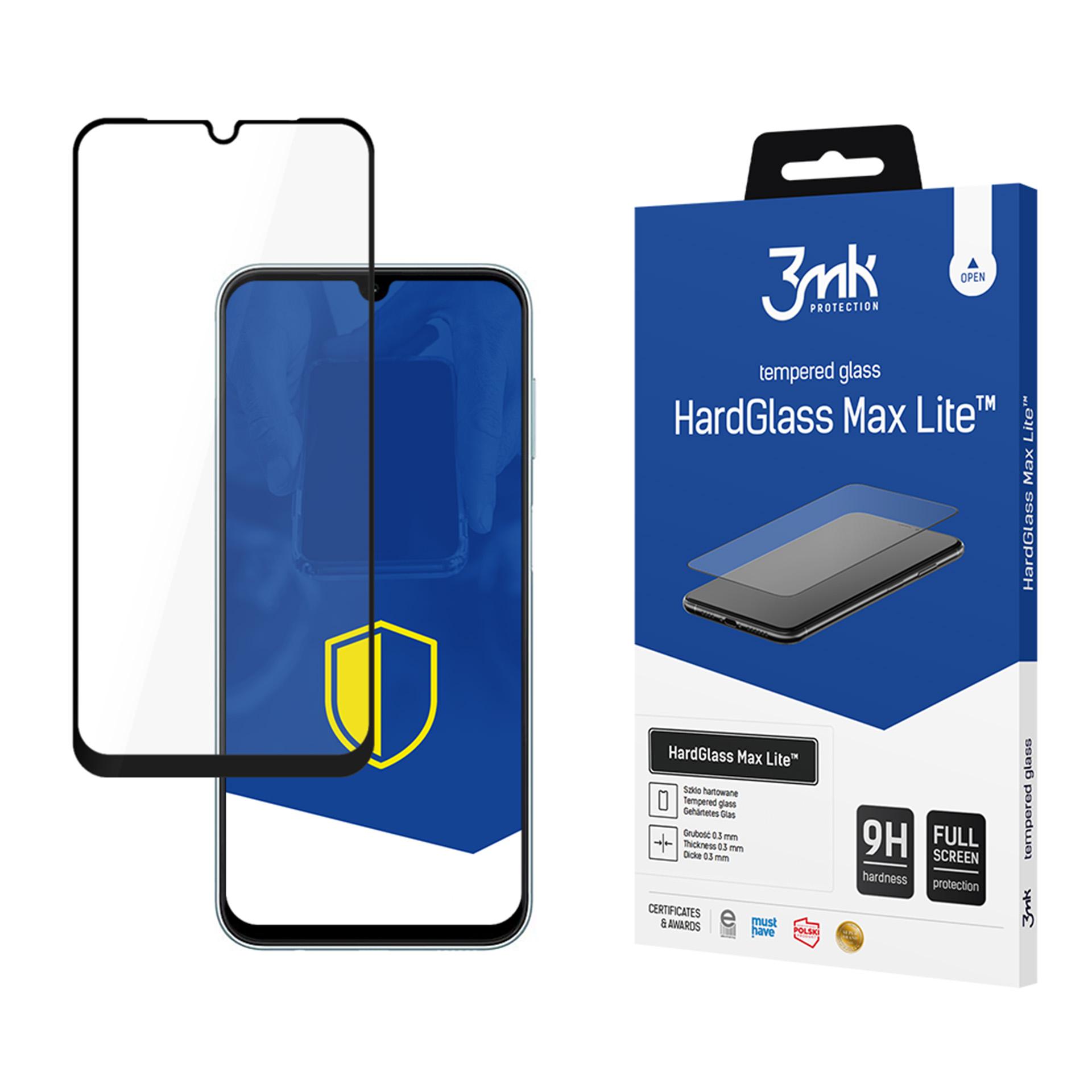 3mk HardGlass Max Lite melns rūdīts stikls Samsung Galaxy M16 5G