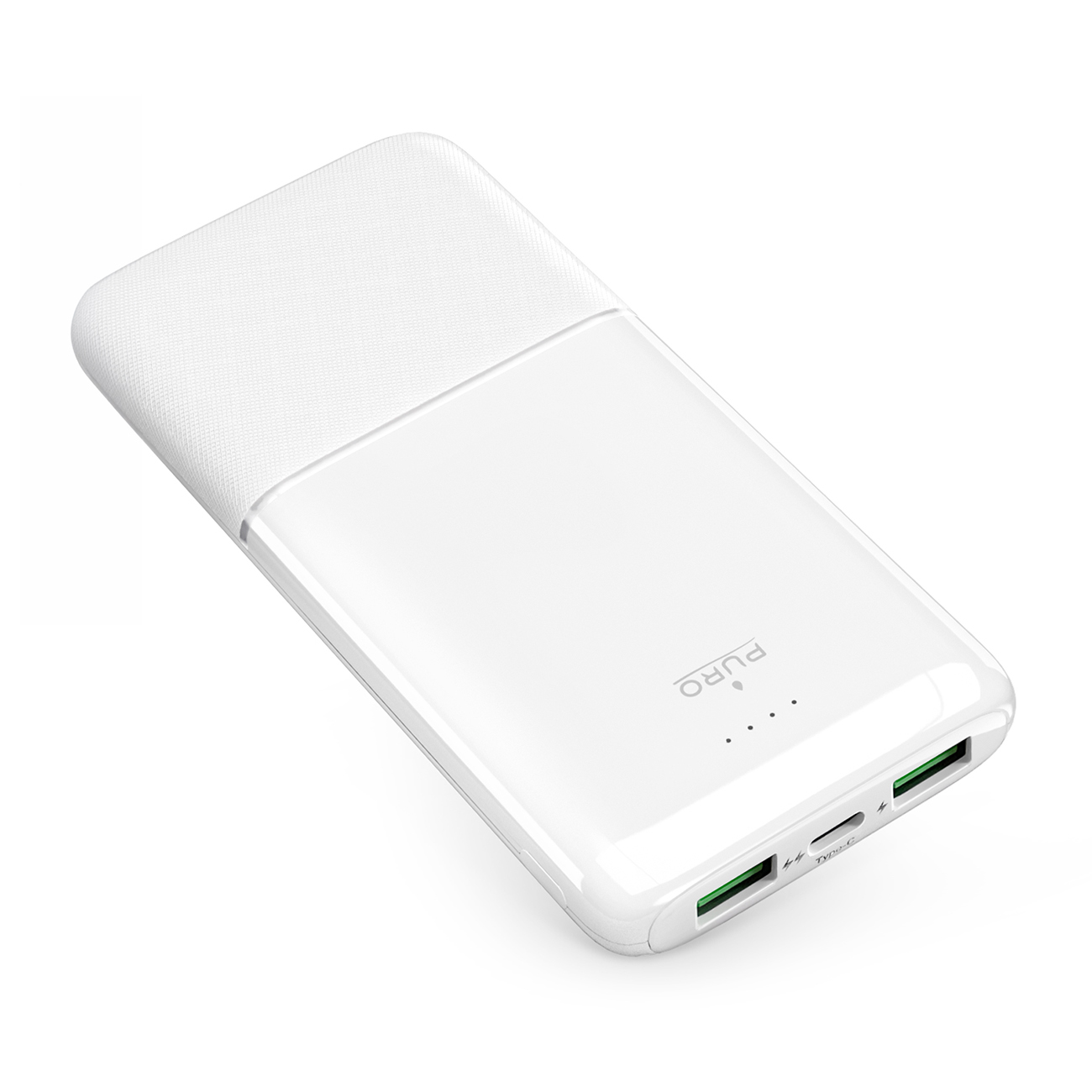 Portatīvais lādētājs Puro DAILY 10 PLUS 10000mAh 2x USBA / 1x USB-C 22.5W - balta
