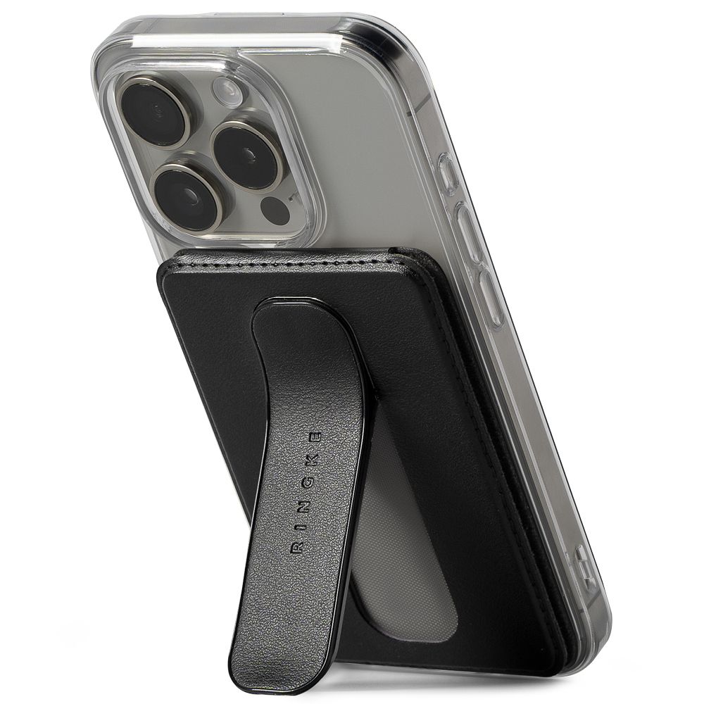 Ringke Wallet Slide Grip MagSafe viedtālruņa apvalks - melns