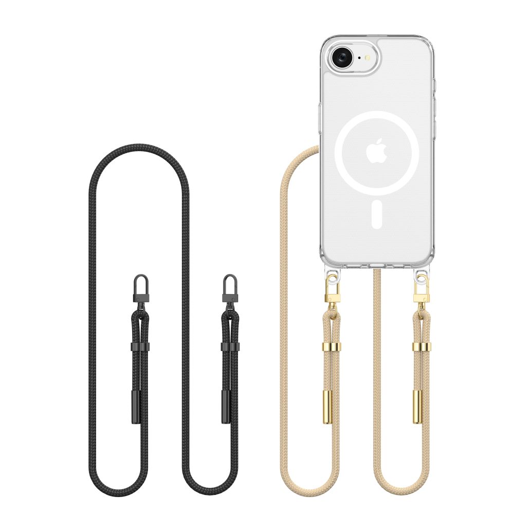 Tech-Protect FlexAir Chain MagSafe iPhone 16e apvalks - Melns/Bēšs