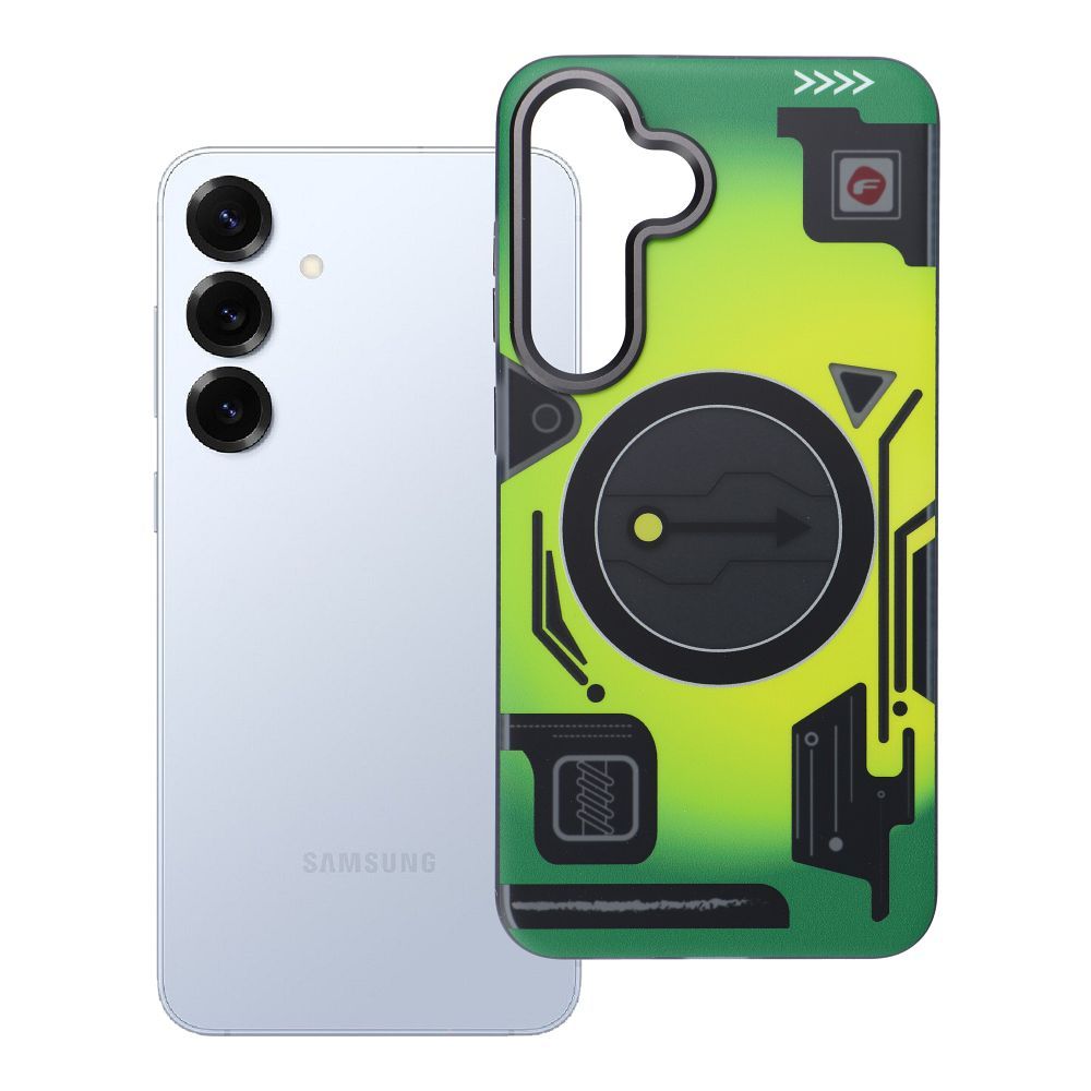 FORCELL F-PROTECT Leveli ar divu slāņu 4D tehnoloģiju, militārā nolaišanas pārbaude saderīgs ar MagSafe SAMSUNG S25 PLUS - cyber zaļš